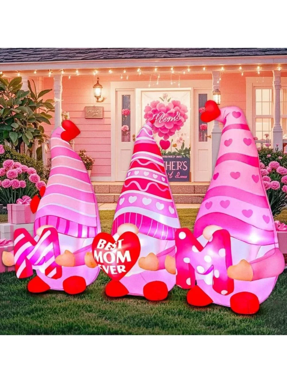 6FT LED Light-Up Mother's Day Inflatable Yard Decoration for Outdoor & Indoor